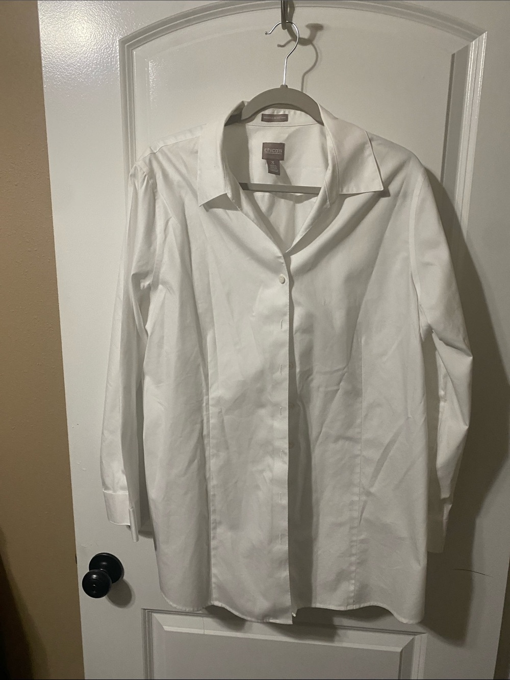 Chico's Classic White Button-Down Shirt